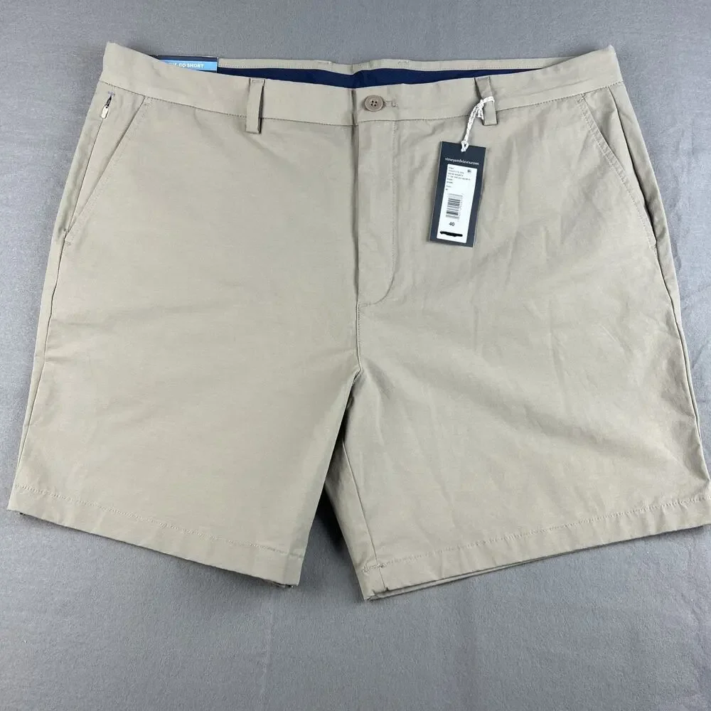 NEW Vineyard Vines On-The-Go Short Men’s 40 OTG Beige Tan Khaki Shorts NWT